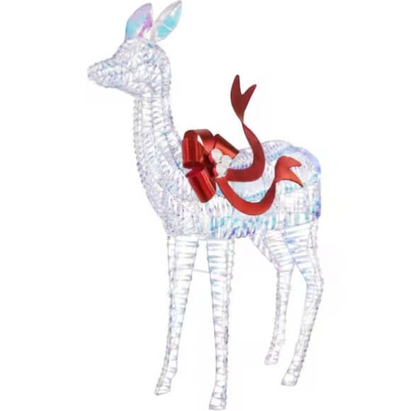 4ft Led Iridescent Reindeer Christmas Wire Doe Yard Decor Home Accents Holiday - Picture 4 of 6